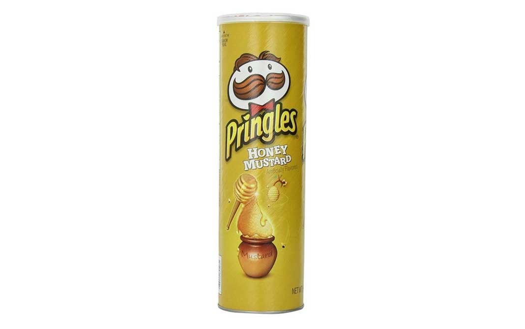 Pringles Honey Mustard Flavoured Potato Chips   Container  160 grams